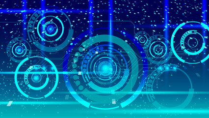 Abstract technology circuit board. Communication concept. Cogwheels art theme. Vector illustration.