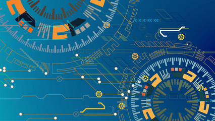 abstract background with the clock abstract design looping animation