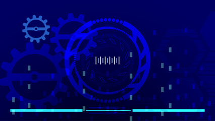 abstract technology background Modern science technology abstract background using circle shapes. Wireframe spot surface illustration. Vector