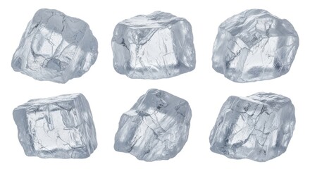 Obraz premium ice cube, isolated on white background, clipping path, full depth of field