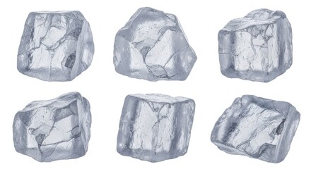Naklejka premium ice cube, isolated on white background, clipping path, full depth of field