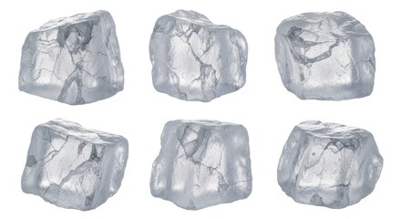 Obraz premium ice cube, isolated on white background, clipping path, full depth of field