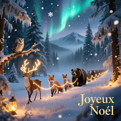 "Conte de Noël Hivernal : La Magie de la Forêt Enneigée