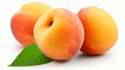 Group of ripe peaches, Fresh peaches with smooth skin