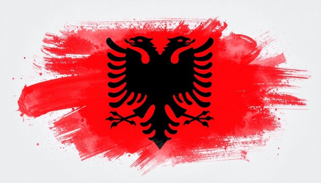 Albanian Grunge Brushstroke 