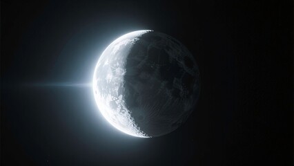 A lunar eclipse in the night sky the moon, AI Generative