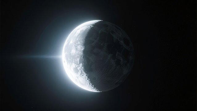 A lunar eclipse in the night sky the moon, AI Generative - Powered by Adobe