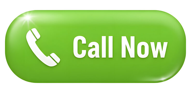 Call now button green phone icon contact us support hotline assistance urgent help customer service immediate action on transparent background