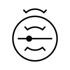 Minimalist control slider icon for settings adjustment and user interface design, isolated on