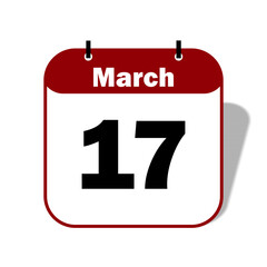 17 March Calendar Date