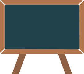 Empty Blank Chalkboard on Stand, School Education or Menu Background