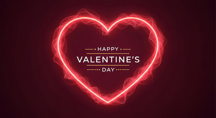 Heart shaped bright red neon glowing smoke is best gift for your beautiful wallpaper valentines day greeting card background