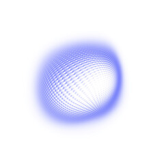 Glowing Blue Abstract Energy Sphere With Futuristic Light Texture Isolated on Black PNG