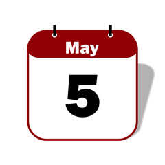 5 may Calendar Date