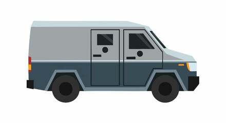 Naklejka premium Armored Truck Illustration - Secure Transportation and Financial Security.