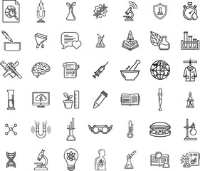 Fototapeta premium Collection of medical icons and symbols isolated on transparent background