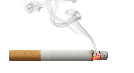 Cigarette with smoke