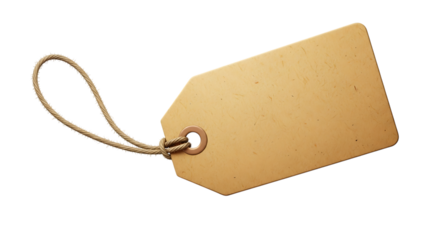 Tag with string and blank copy space