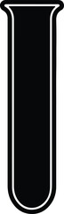 Illustration simple test tube laboratory glassware silhouette vector