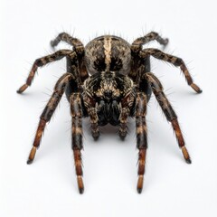 Fototapeta premium Close-up of a spider with detailed brown and black markings
