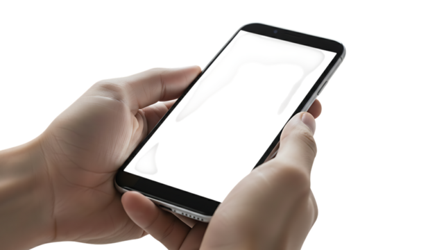 Smartphone held by hand
