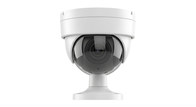 Security camera isolated on black background