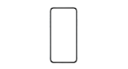 Smartphone with blank white screen