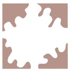 Muted Brown and White Organic Splatter Frame