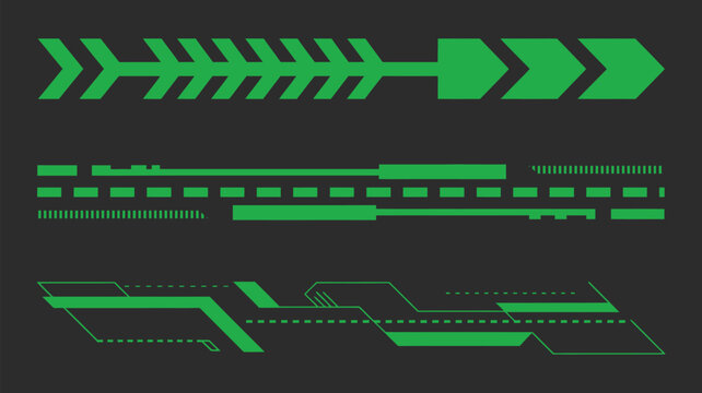 Green car racing stripes, simple vector design for automotive decoration, sport decals, vinyl stickers, racing graphics, car customization, speed lines, and modern car illustration elements.