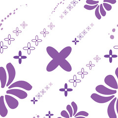 Purple Floral Abstract Pattern Design