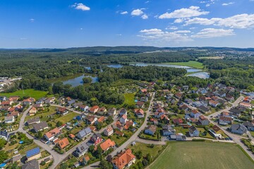 Teublitz im Tal der Naab in der mittleren Oberpfalz aus der Vogelperspektive