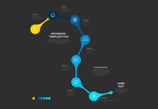 Modern Metallocene Infographic Template with Dark Background