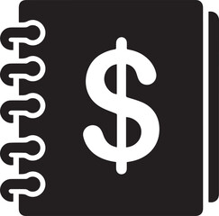 Obraz premium Financial Ledger with Dollar Sign A Symbol of Accounting and Finance.