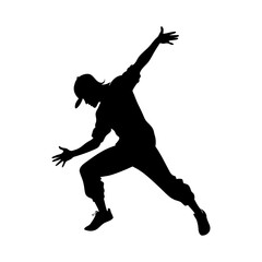 silhouette of a man jumping
