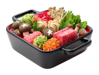 PNG Sukiyaki food dish pot.