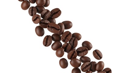 Naklejka premium coffee beans on white background