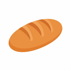 Loaf of Bread with Sliced Top, Freshly Baked.