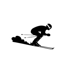 Downhill Skier Dynamic Silhouette