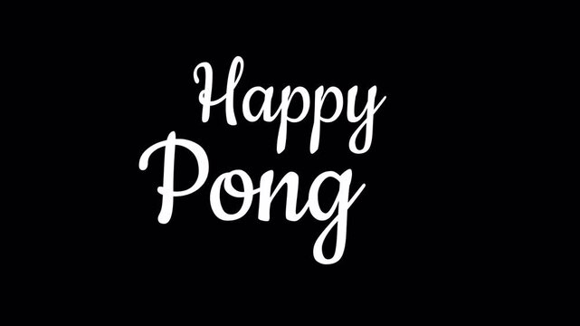 happy pongal handwritten lettering text calligraphy animation indian holiday  video footage