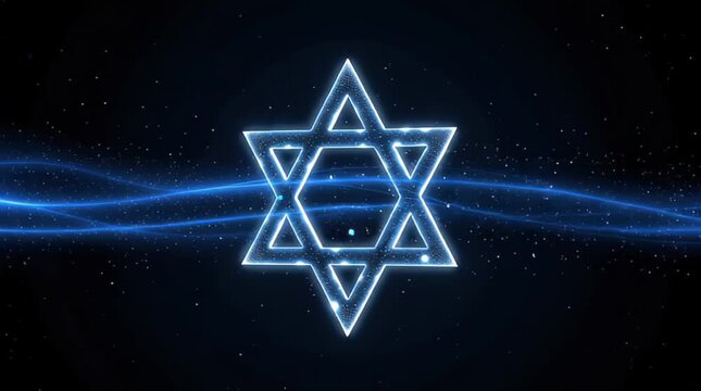 the star of david on a black background