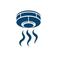 Smoke detector detecting smoke icon