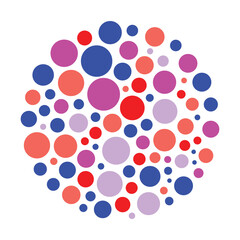 Abstract colorful circles dots composition vector background design element illustration pattern texture.
