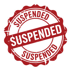 Red and white suspended stamp seal of approval