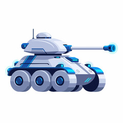 Futuristic armored tank with advanced technology and design.