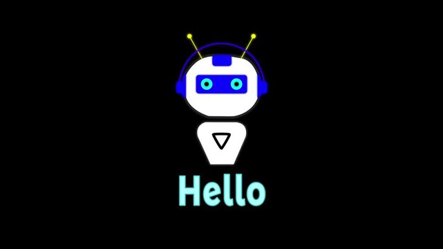 AI Artificial Intelligence, Digital chatbot, Hello robot digital assistant chatbot , Future of customer service man utilizes AI chatbot for instant assistance. 