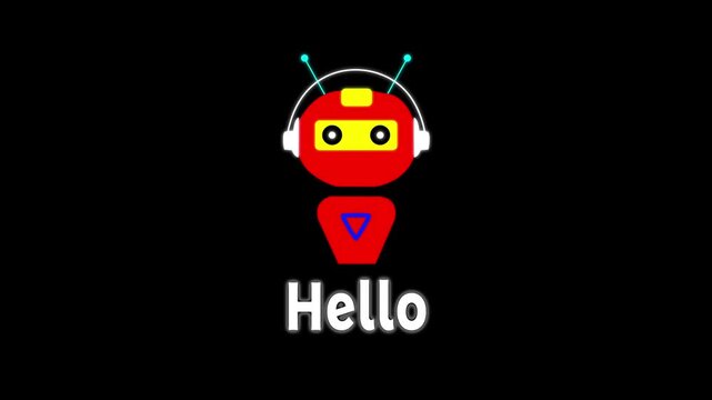AI Artificial Intelligence, Digital chatbot, Hello robot digital assistant chatbot , Future of customer service man utilizes AI chatbot for instant assistance. 