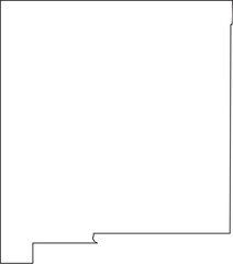 New Mexico USA State Map Outline, Editable Vector EPS, Blank Printable Map