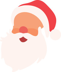 Santa Claus Face with Red Hat