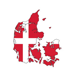 Map Denmark With The National