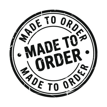 Circular stamp graphic with made to order text